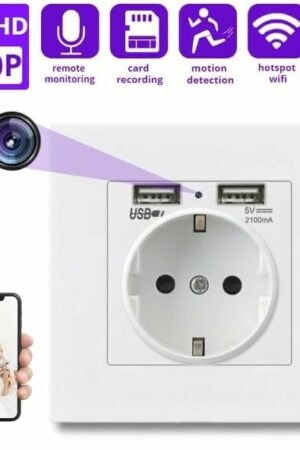 Prise de courant avec camera espion WiFi