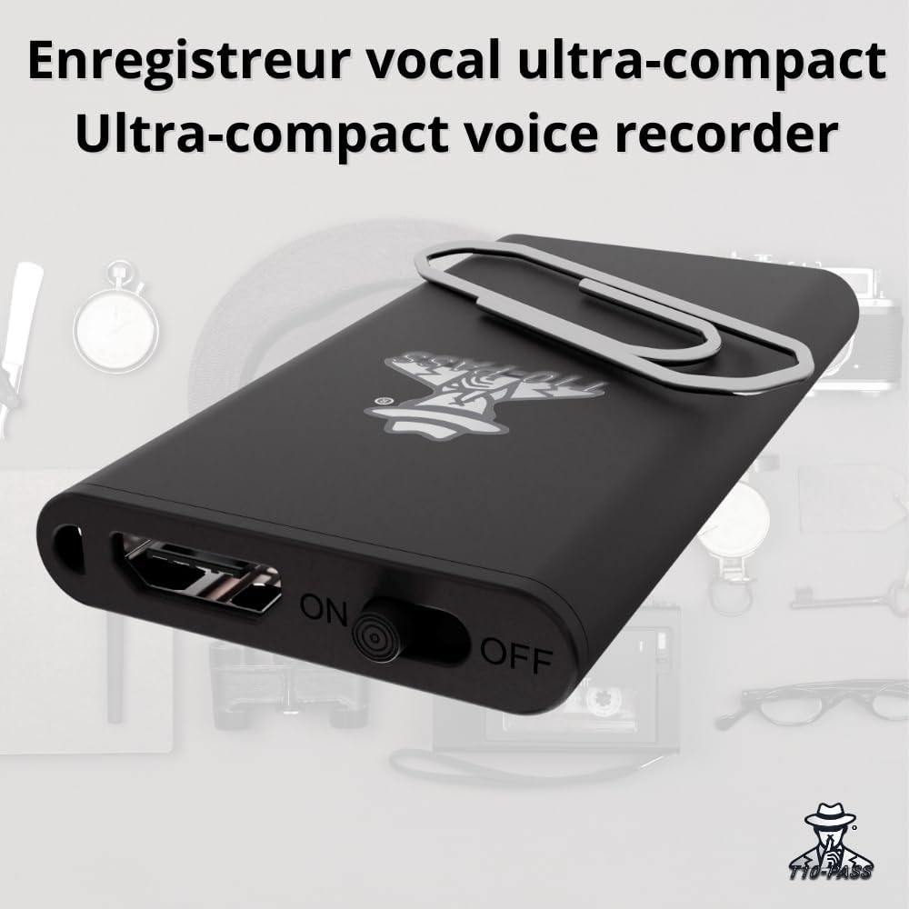 Micro Espion Ultra-Compact 16 Go, Détection Vocale & Longue Autonomie – Image 2