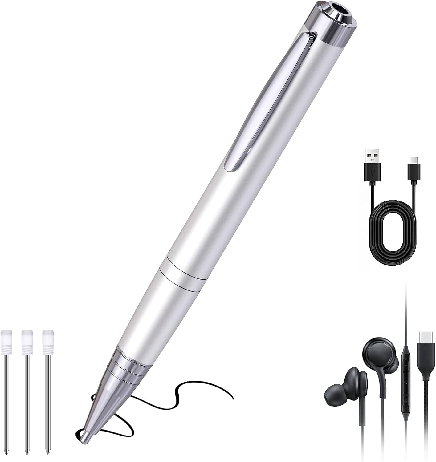 Stylo Enregistreur Vocal 100 Go – Micro Espion 1600 h, Réduction de Bruit AI